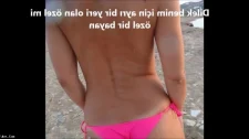 Türk Türkçe Porno / Cem bikinili dileği ayak üstü zımbalıyor