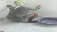 Türk Türkçe Porno / Türbanlı siyah çoraplı türk kızı çok vahşice